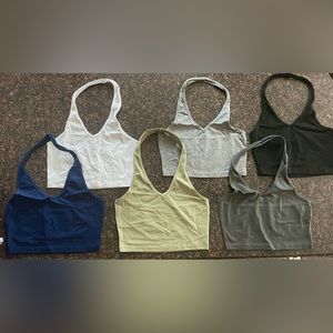 NWT Set of 6 V-Neck Halter Crop Tops ~ Juniors Size Small